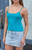 John Galt Women's Blue Skylar Ribbed Tank Top - 0704601602069