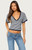 Edikted Women's Primrosa Striped Flutter Top - 0263609690370