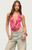 Edikted Women's Floral Mesh Cowl Neck Top - 0263609690408