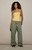 Pacsun Women's Army Green Low Rise Straight Leg Cargo Pants - 0850461580062