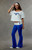 WILD COLLECTIVE Women's Florida Gators Fold-Over Flare Yoga Pants - 0850610230004