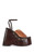 AZALEA WANG Women's Jenza Chocolate Platform Wedge Jelly Sandals - 0275611590108