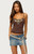 Edikted Women's Sequin Butterfly Ribbed Tank Top - 0260609690236