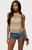 Edikted Women's Kelsie Zigzag Crochet Halter Top - 0263609690459