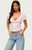 Edikted Women's Yvetta Lacey Flutter Sleeve Top - 0263609690465