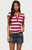 Edikted Women's Rhianon Striped Henley Top - 0263609690483