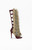 AZALEA WANG Women's Shaine Faux Fur Gladiator Sandal Boots - 0275611590134