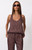 WEWOREWHAT Women's Brown Deep U Tank Top - 0731486420001