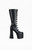 AZALEA WANG Women's Tomlin Black Platform Boots - 0275611590148