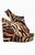 AZALEA WANG Women's Aru Tiger Wedge Sandals - 0275611590161