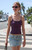 John Galt Women's Violet Skylar Striped Tank Top - 0704601602159