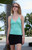 John Galt Women's Teal Calina Halter Top - 0704601602133