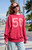 John Galt Women's Red Erica 50 Crew Neck Sweatshirt - 0796601600558