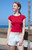 John Galt Women's Red Chloe T-Shirt - 0704601602043