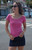 John Galt Women's Pink Ginny Off-The-Shoulder Top - 0704601602142