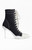 AZALEA WANG Women's Cosima Black Sporty Stiletto Booties - 0275611590184