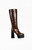 AZALEA WANG Women's Augustine Chocolate Platform Boots - 0275611590185