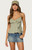 Edikted Women's Kova Striped V Neck Babydoll Top - 0260609690275