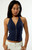 Beverly and Beck Women's Hannah Smocked Tie Halter Top - 0731461580490