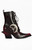 AZALEA WANG Women's Morgan Merlot Block Booties - 0275611590211