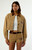 PLAY PALM ANGELS Women's Corduroy Collar Cropped Workwear Jacket - 0760513430004