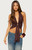 Edikted Women's Dixi Buckle Plunge Neck Halter Top - 0263609690598