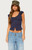 Edikted Women's Mazzy Ruched Button Up Top - 0263609690606