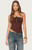 Edikted Women's Calia Beaded Asymmetric Halter Top - 0263609690607