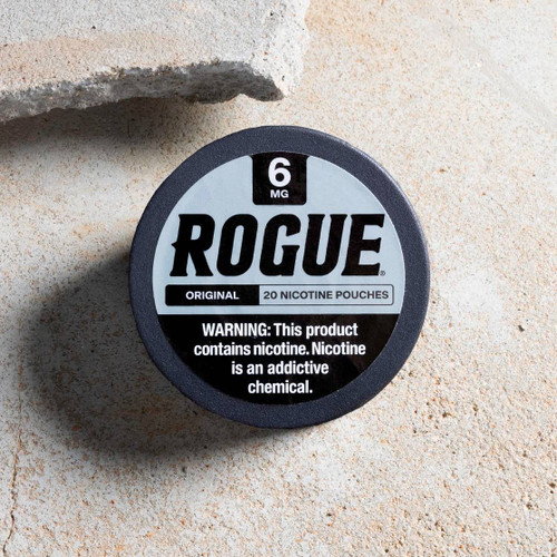 Can of Rogue 6mg Original flavored pouches