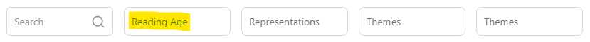 Database search bar can search by reading age.