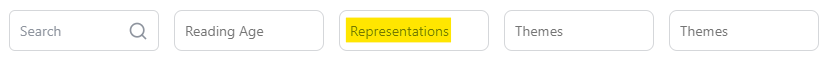 Database search bar can search by representations.