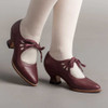 Hollow Out High Heel Lace-Up Casual Shoes for Plus Size Women