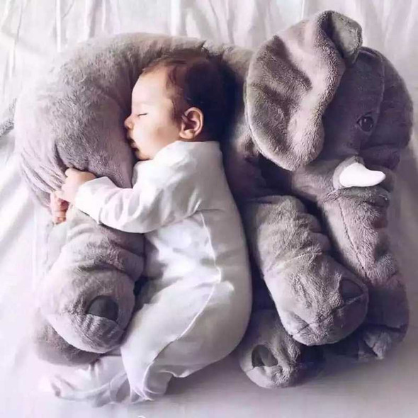 Soft Elephant Plush Toy–Baby Sleep Companion Pillow with Leather Shell for Kids.