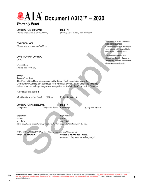 A313: Warranty Bond