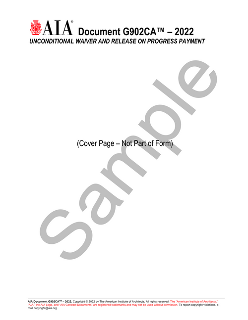 G901CA: Lien Waiver Form - Conditional Waiver on Progress Payment (California Version)