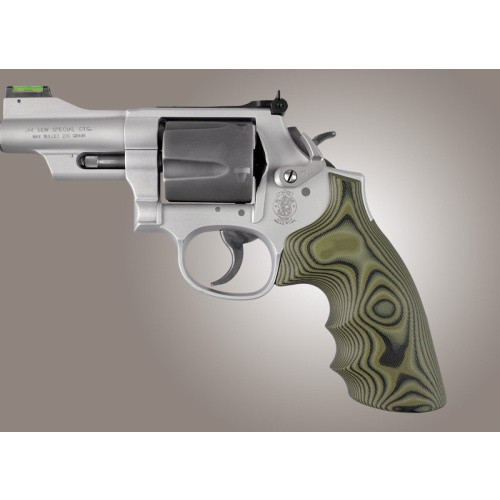Hogue G10 Grips for S&W K&L Frame Round Butt Conversion