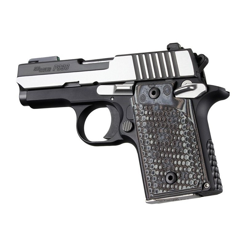 Hogue Sig Sauer P938 Ambi G10 Grip Panels - Piranha Texture