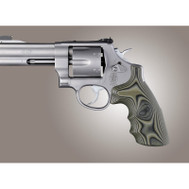 Hogue S&W N Frame Round Butt Conversion Finger Grooves Smooth G10 Grip - G-Mascus Green