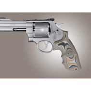 Hogue S&W N Frame Round Butt Conversion Finger Grooves Smooth G10 Grip - G-Mascus Dark Earth
