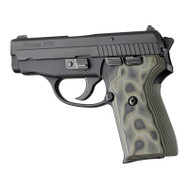 Hogue Sig Sauer P239 DA/SA Smooth G10 Grip - G-Mascus Green Lava
