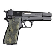 Hogue Browning Hi-Power Checkered G10 Grip - G-Mascus Green Lava