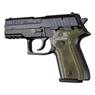 Hogue Rex Zero 1 Compact Checkered G10 Grip - G-Mascus Green Lava