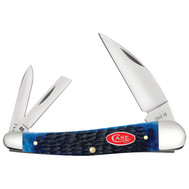 Case Rogers Jig Navy Blue Bone Seahorse Whittler Knife