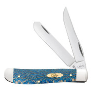 Case Smooth Blue Sycamore Wood Mini Trapper Knife