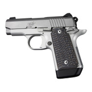 Hogue Kimber Micro 9 Piranha G10 Grip Panels - G-Mascus Black-Grey
