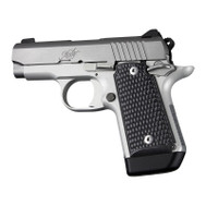 Hogue Kimber Micro 9 Piranha G10 Grip Panels - Solid Black