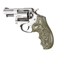 Hogue Ruger SP101 Piranha G10 Grip - G-Mascus Green Lava