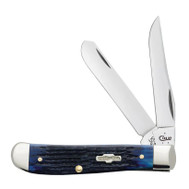 Case Dark Corn Cob Jig Blue Bone Mini Trapper Knife