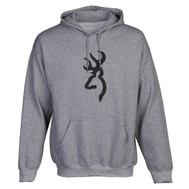 Browning Branded Hoodie Sweatshirt - Heather Gray