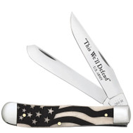 Case U.S. Army Embellished Natural Bone Trapper Knife